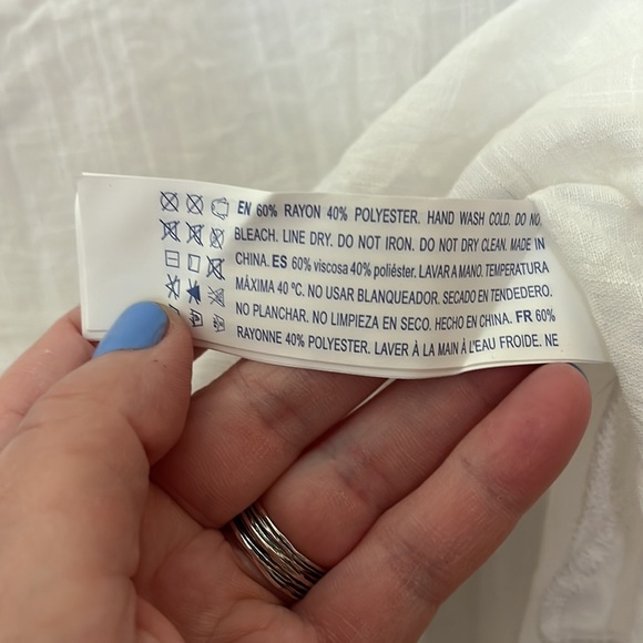 FOREVER 21 lace up white shirt - Picture 3 of 8